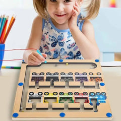 Magnetic Color & Number Maze – Montessori Learning Puzzle Board