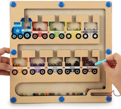 Magnetic Color & Number Maze – Montessori Learning Puzzle Board
