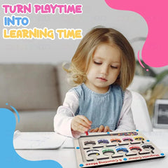 Magnetic Color & Number Maze – Montessori Learning Puzzle Board