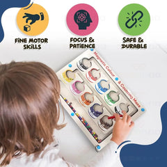 Magnetic Color & Number Maze – Montessori Learning Puzzle Board