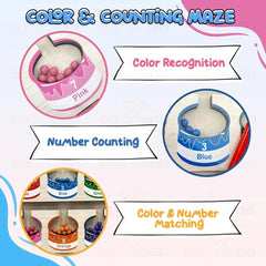 Magnetic Color & Number Maze – Montessori Learning Puzzle Board
