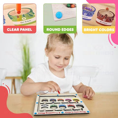 Magnetic Color & Number Maze – Montessori Learning Puzzle Board