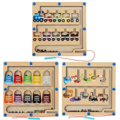 Magnetic Color & Number Maze – Montessori Learning Puzzle Board