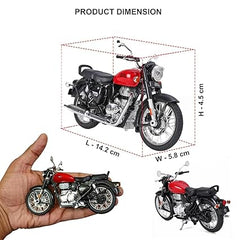 Royal Enfield 1:15 Scale Diecast Motorcycle Model Toy