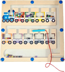 Magnetic Color & Number Maze – Montessori Learning Puzzle Board