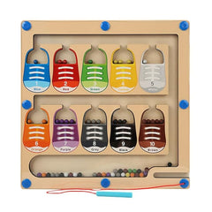 Magnetic Color & Number Maze – Montessori Learning Puzzle Board