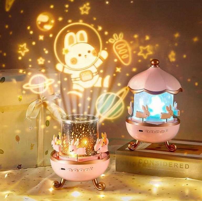 Cute Night Light Projector –  Rechargeable Lamp